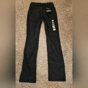 NEW WRANGLER Willow Ultimate Riding Jeans Bootcut Black Mid Rise stretch 26 x 32